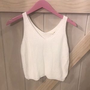 EUC Small white sweater crop top